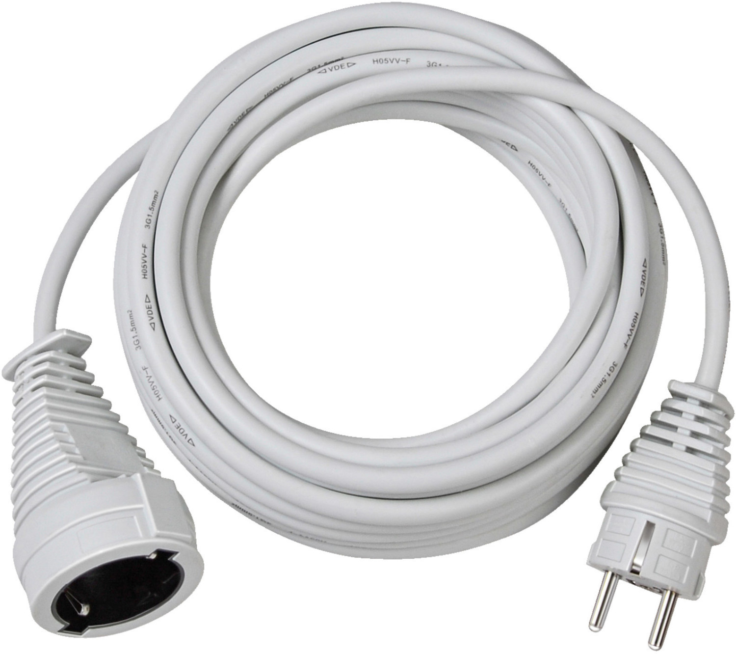 Rallonge électrique 10m H05VV-F 3G1,5 blanc