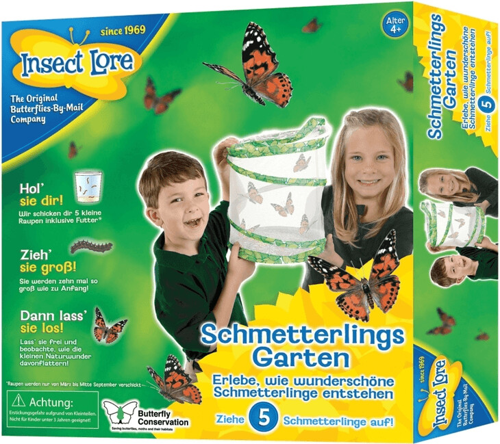Insect Lore Serre à papillons - Kit insectes vivants : chenilles