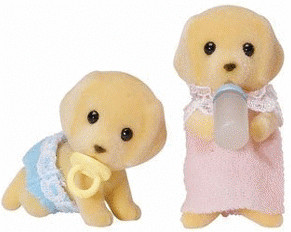 Sylvanian Families 2 bébés chiens