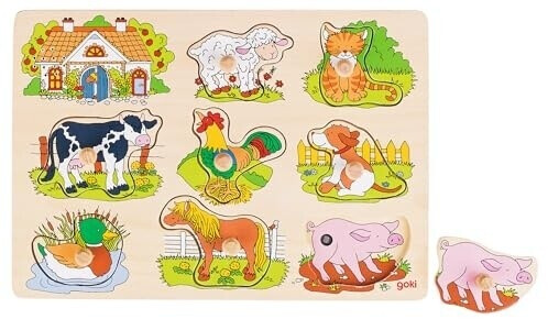 Goki Lift-out Puzzle voix d'animaux