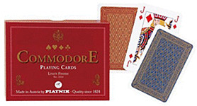 Jeu de cartes Commodore rouge
