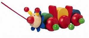 Selecta Bako Pull toy - Pull Along Caterpillar