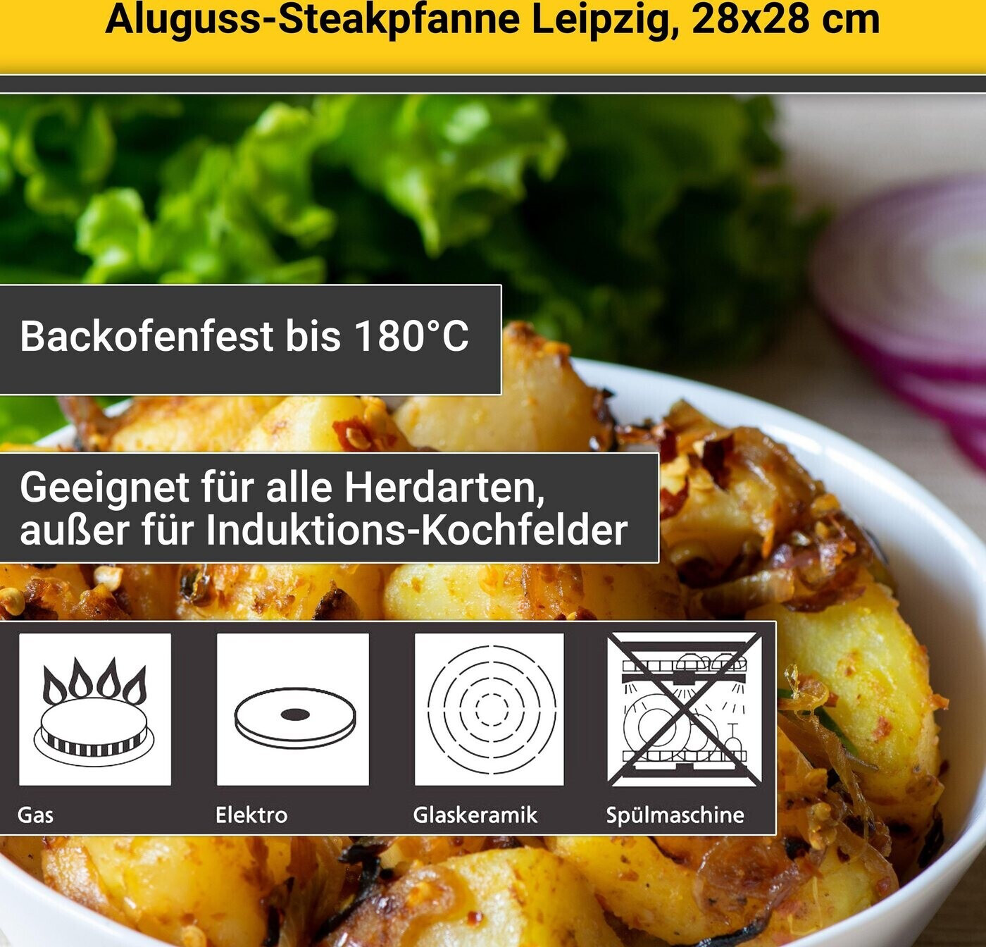 Krüger Leipzig Steak-Pfanne x cm | Preisvergleich 28 21,80 bei ab 28 €