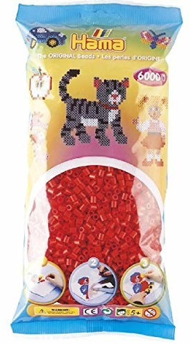 Hama MIDI - 6 000 perles en sachet - Rouge (205-05)