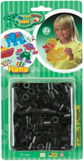 Hama MAXI - 300 perles en blister - Noir (8318)