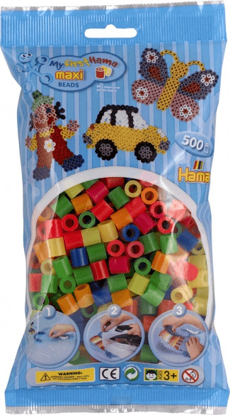 Hama MAXI - 500 perles en sachet - Mélange 51 (8472)