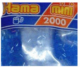 Hama MINI - 2 000 perles en sachet - Bleu transparent (501-15)