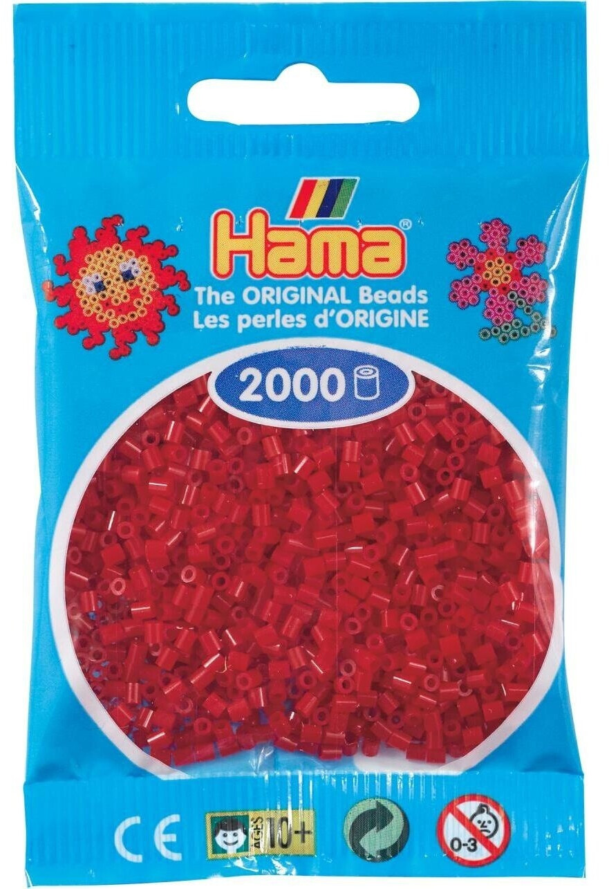 Hama MINI - 2 000 perles en sachet - Rouge Noël (501-22)