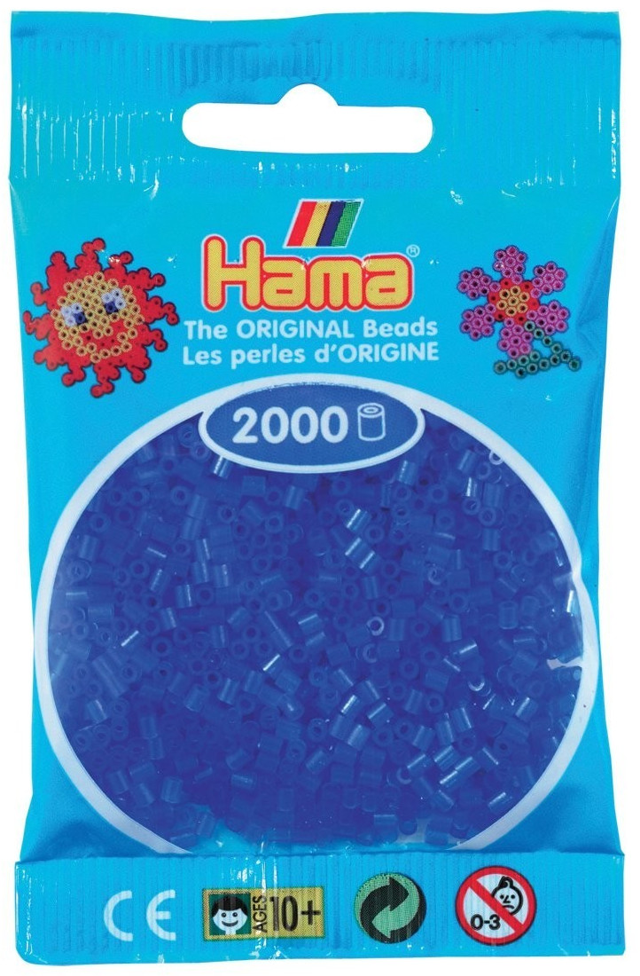 Hama MINI - 2 000 perles en sachet - Bleu néon (501-36)