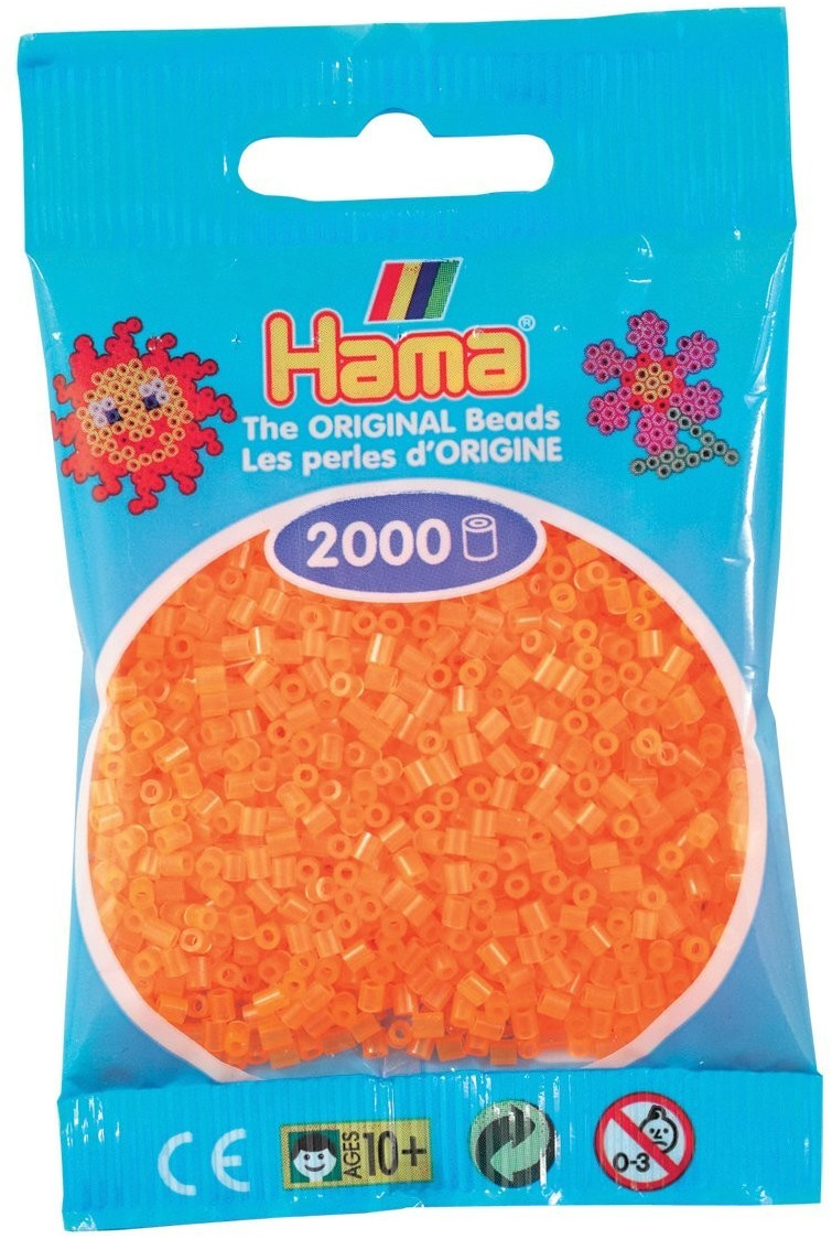 Hama MINI - 2 000 perles en sachet - Orange néon (501-38)