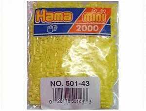 Hama MINI - 2 000 perles en sachet - Jaune pastel (501-43)