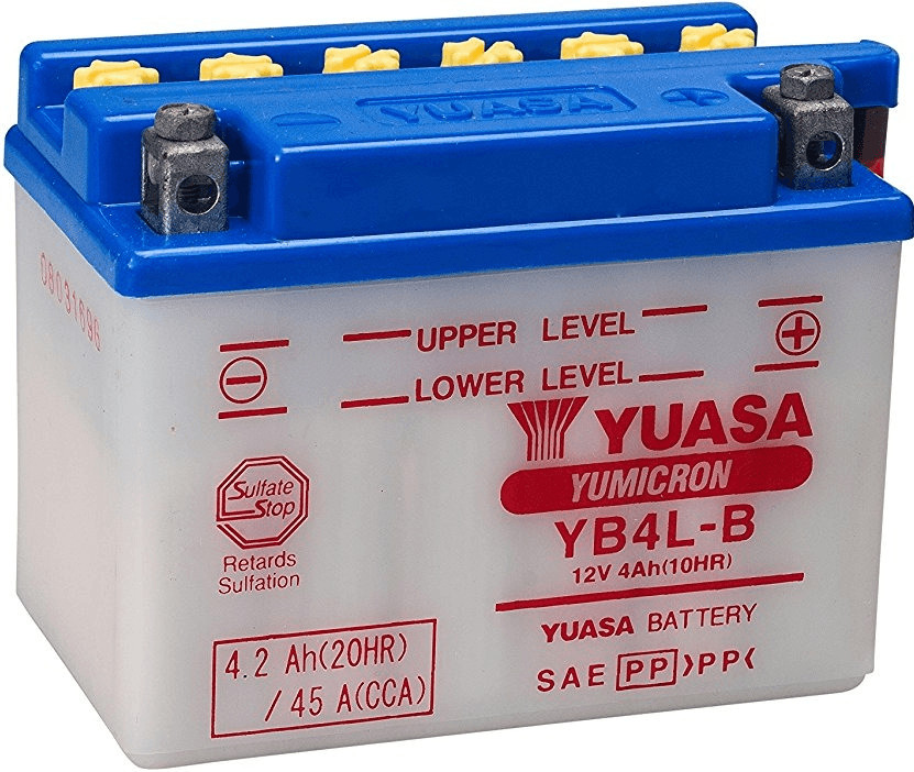 Motorrad Batterie Piaggio OEM Typ: Yuasa YB4L-B 12V, 4AH