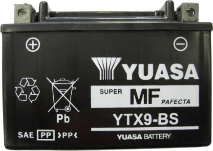 motorcycle battery YUASA YTX9-BS (12V 8Ah)