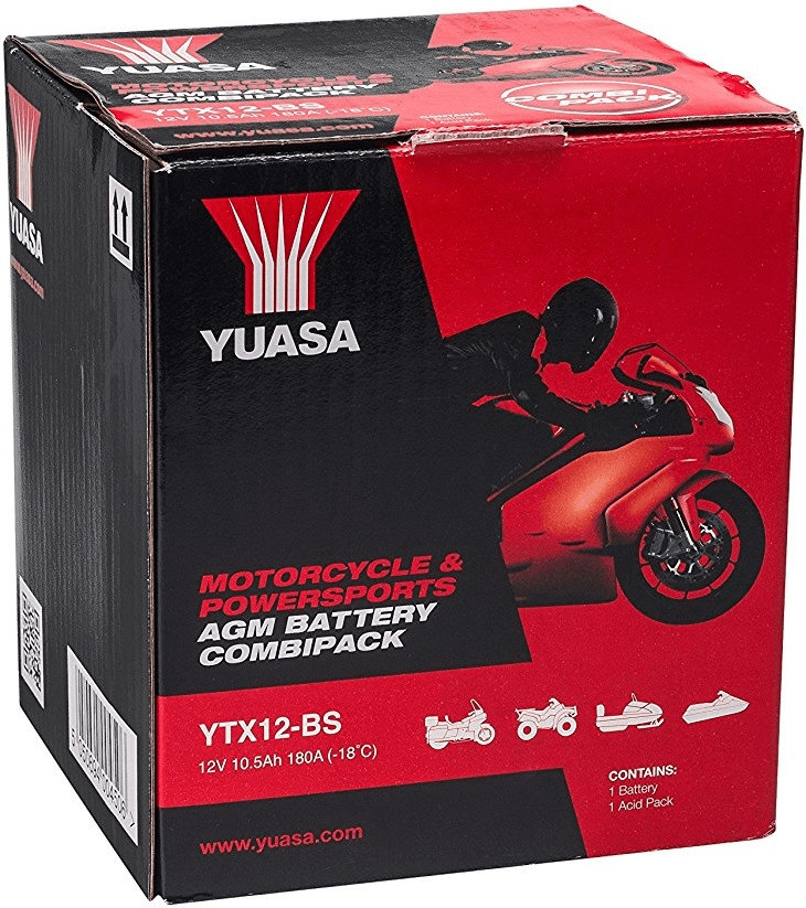 ᐈBatería De Moto YUASA YTX12-BS 10Ah 12V
