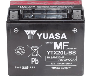 Batterie moto Kyoto YTX20L-BS 12V 18AH
