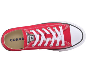 Red converse low hot sale cut