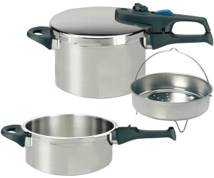 mit Einsatz Praktika Plus XL,6 Ltr. 3 Ltr ELO Schnellkochtopf-Set 5 tlg