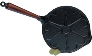 Skeppshult Moule à gaufres en acier avec queue en bois