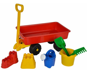 Simba Sandwagen gefüllt Sandkasten Set Wagen Eimer Schaufel Förmchen Spielzeug 