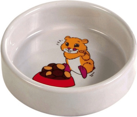 Trixie Ecuelle céramique avec motif hamster (90 ml / ø 8 cm)