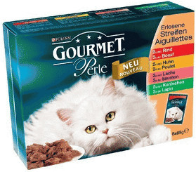Gourmet Gold Perle lamelles de viande & poisson (8 x 85 g)