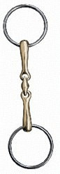 HKM Mors double brisure 18 mm argentan et anneaux inox (9875)