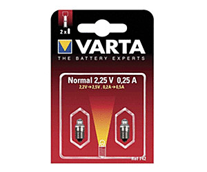 Varta Argon Glühlampen Normal 742  2,25 V 0,25 A  2 Stück 