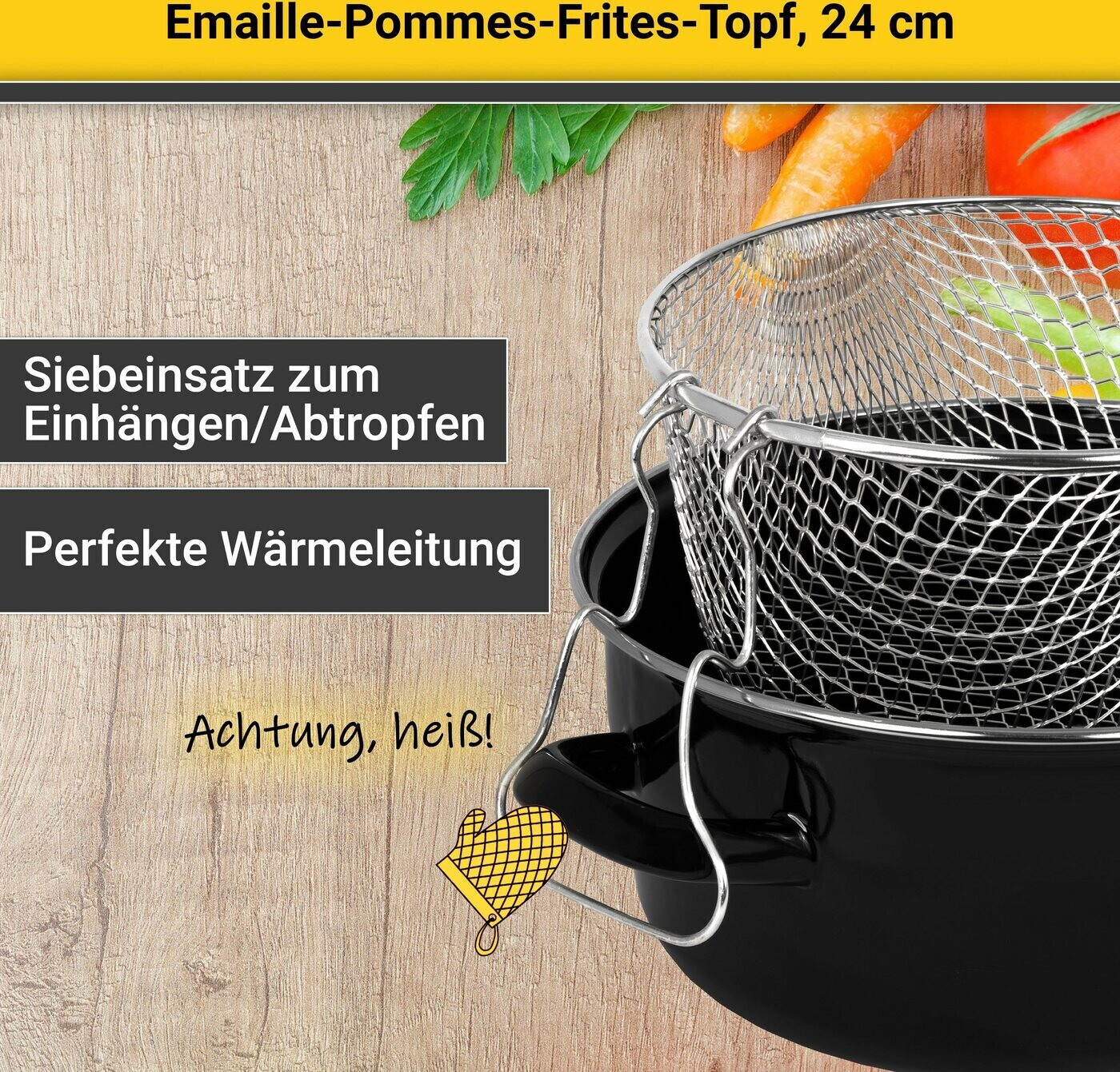 Krüger Pommes-Frites-Topf 24 cm ab 16,10 € | Preisvergleich bei | Bräter