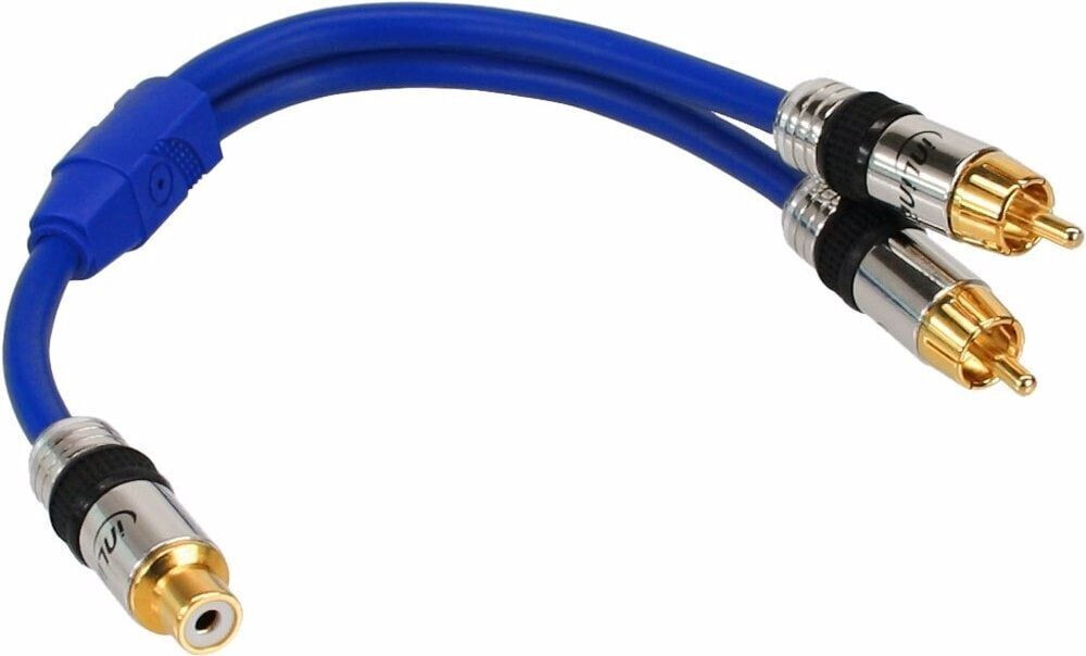 InLine Câble Premium RCA en Y, 2 x RCA mâle / 1 x RCA femelle