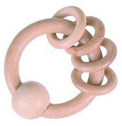 Heimess Hochet naturel avec anneaux