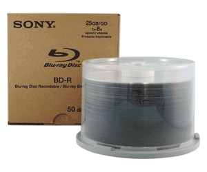 Sony BD-R 25GB 135min 6x 50pk Spindle