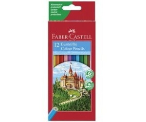 FABER-CASTELL Hexagonal-Buntstifte Malstifte CASTLE 24er Kartonetui