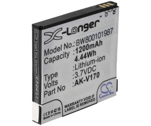 CellePhone Batteria Agli Ioni Di Litio 1200 MAh Per Emporia LIFEplus - Sostituisce AK-V170, 50x46x6 Mm, Alta Qualità