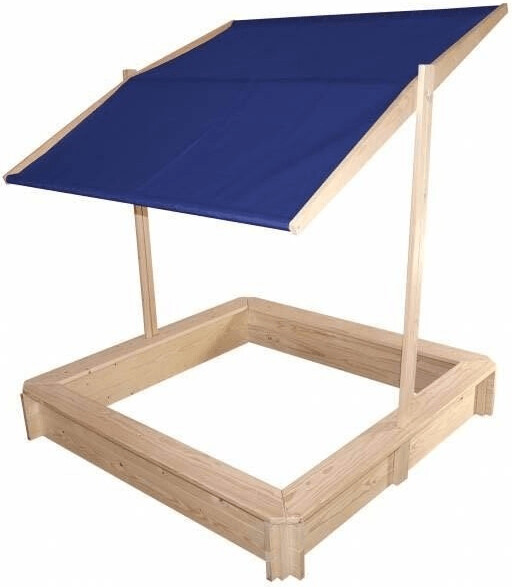 Beluga Bac à sable en bois 120 x 120 cm (50353)