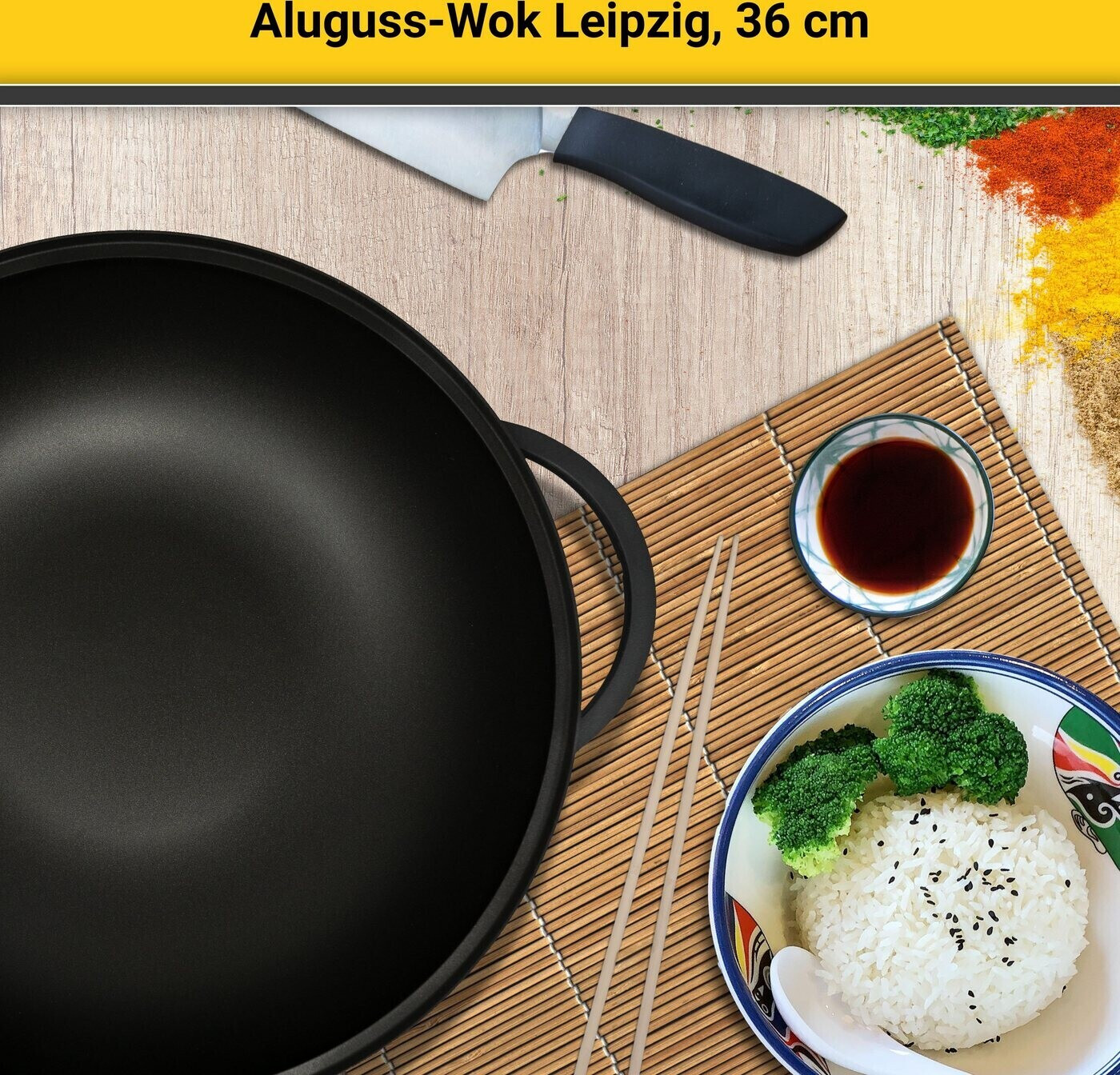 Krüger Leipzig Aluguss-Wok 36 cm ab 45,00 € | Preisvergleich bei