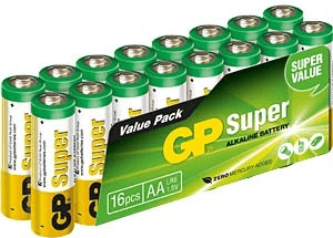 Photos - Battery GP   16x AA / LR6 Super Alkaline 