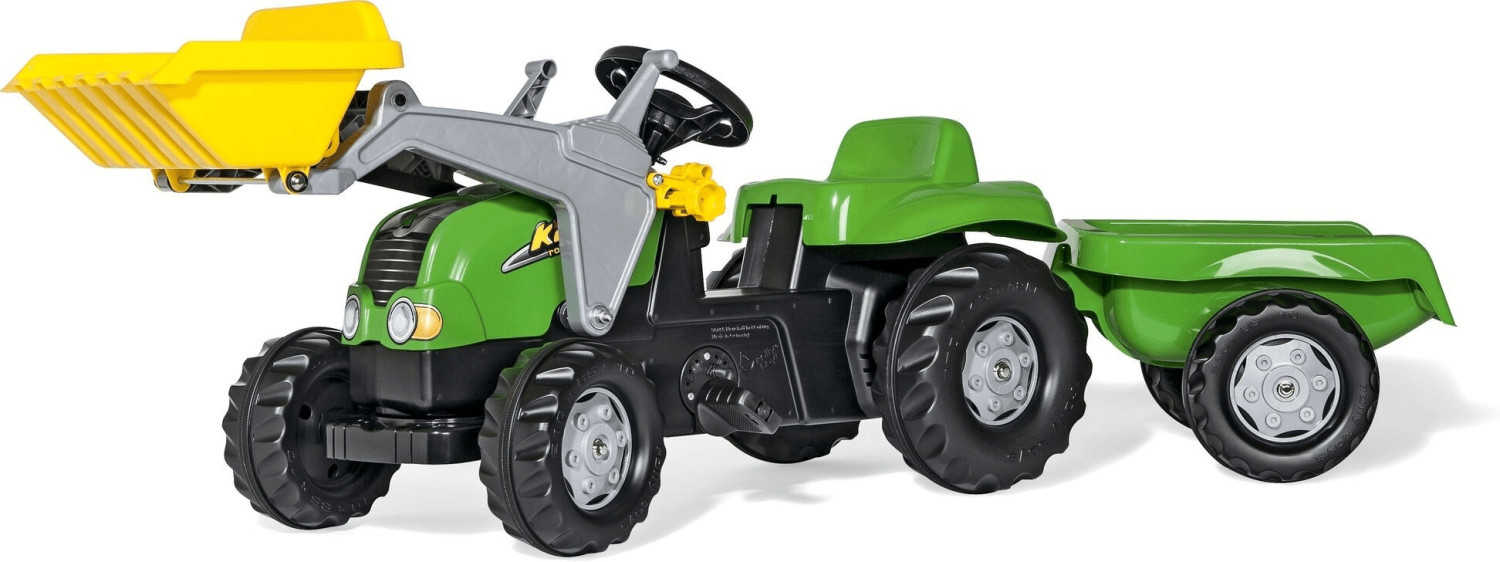 Rolly Toys RollyKid Tractor with Loader and Trailer Green