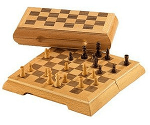Philos Reiseschach magnetisch Feldgröße 30 mm Gesamtgröße 30 cm Schach Spiel 