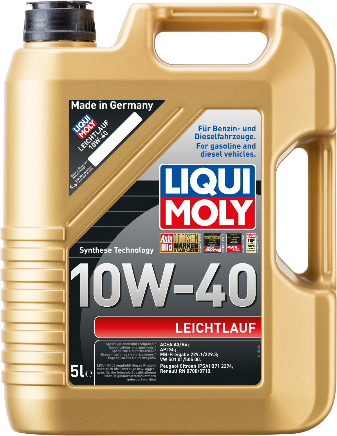 Liqui Moly 1310 Leichtlauf 10W-40 Motoröl 5l