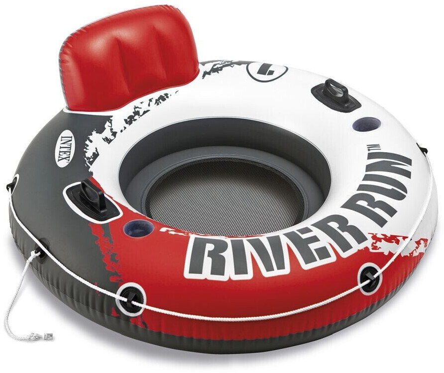 Glacière Gonflable Intex River Run Ronde - 89cm - Capacité 24 Canettes - Blanche - Pour Piscine Ou Plage