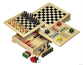 Coffret de jeux en bois de voyage