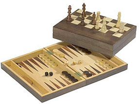 Set échecs-backgammon-dames en bois (2508)