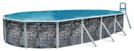 TOI Piedra Gris Ovalada 550 x 366 x 120 cm (8130)