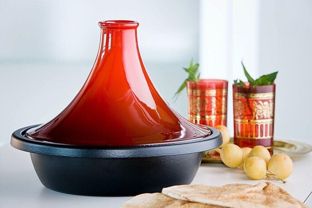 Le Creuset Tajine 31 cm rouge cerise au meilleur prix sur idealo.fr