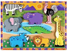 Melissa & Doug Safari Chunky Puzzle