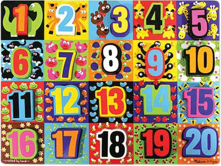 Melissa & Doug Jumbo Numbers Chunky Puzzle