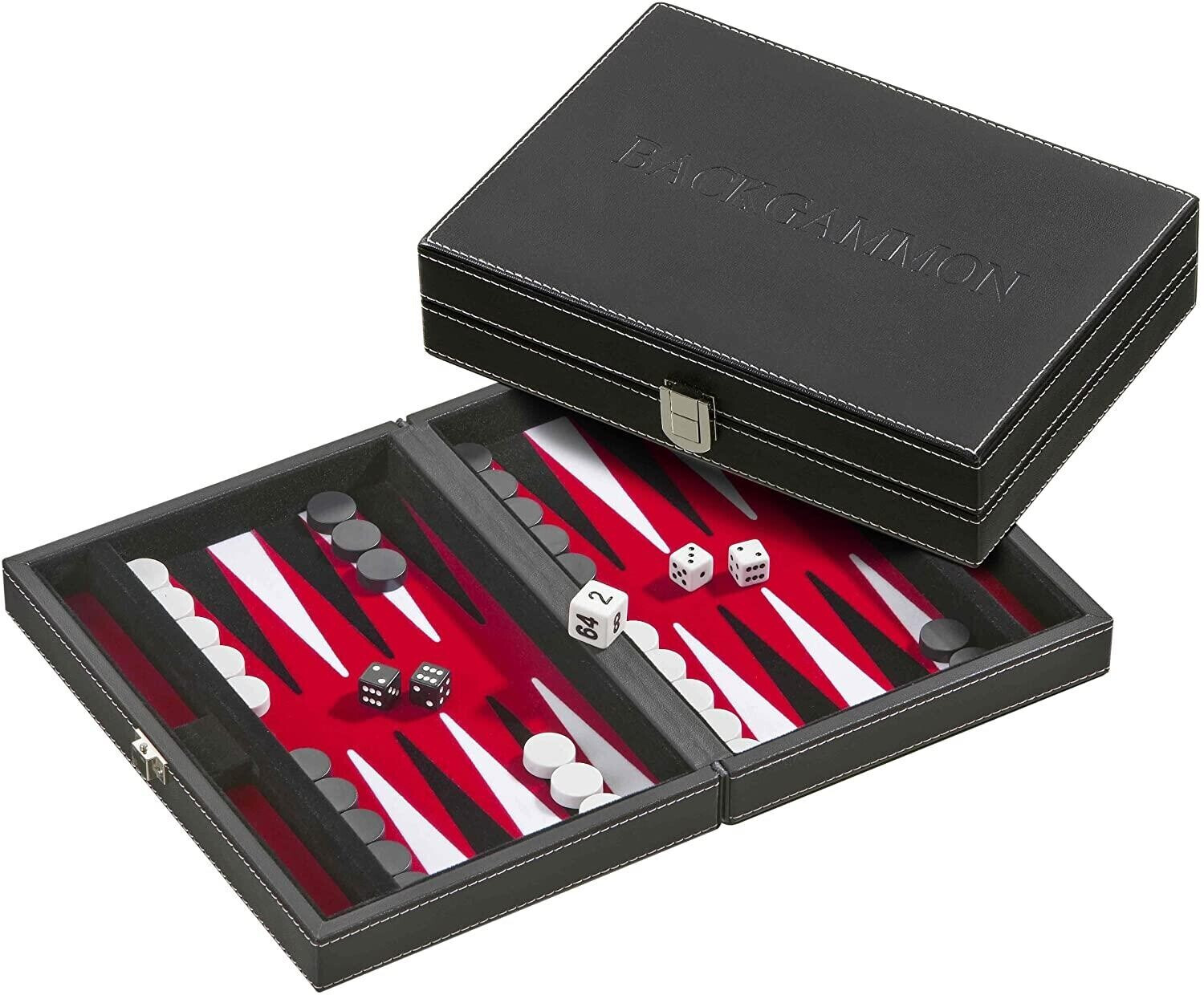 Backgammon Tinos 23 cm rouge