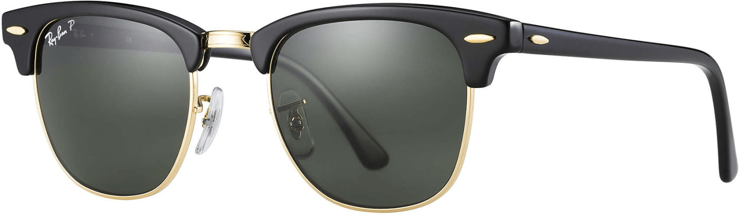 Buy Ray-Ban Clubmaster RB3016 901/58 (black/green) from £114.00 (Today ...