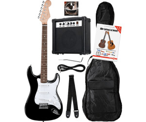8-Teile Rocktile Bangers Pack E-Gitarren Set mit Verstärker Gigbag Gurt Weiß 