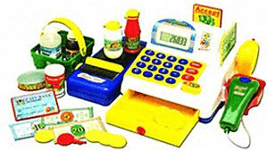 Powco Toys Caisse enregistreuse avec micro